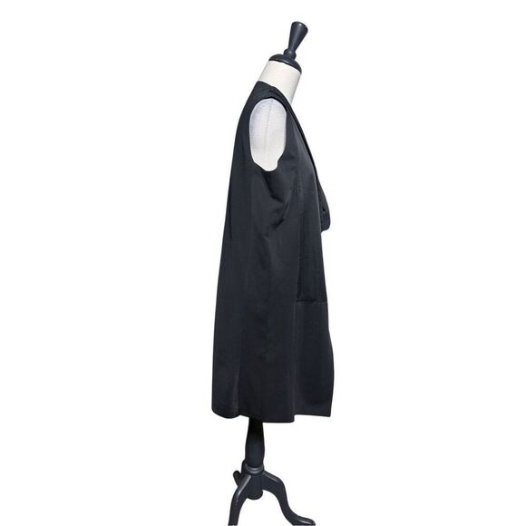 Zara NWOT Sleeveless Black Duster Vest Tunic Size Small - Picture 2 of 4